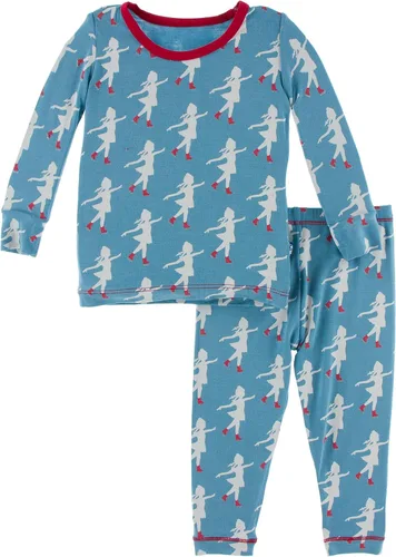 Miniatura 34 de KicKee Pants Conjunto de pijama de manga larga con estampado de piezas