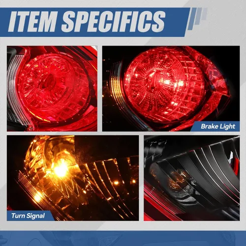 Miniatura 3 de Auto Dynasty Luces traseras exteriores traseras lámparas de freno compatibles con Mazda CX-5 2013-2016, lado izquierdo del conductor, carcasa
