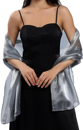 Miniatura 2 de Aukmla Chales y envolturas para mujer para vestido de noche, boda, fiesta, graduación, bufanda de los años 20, para mujeres y niñas