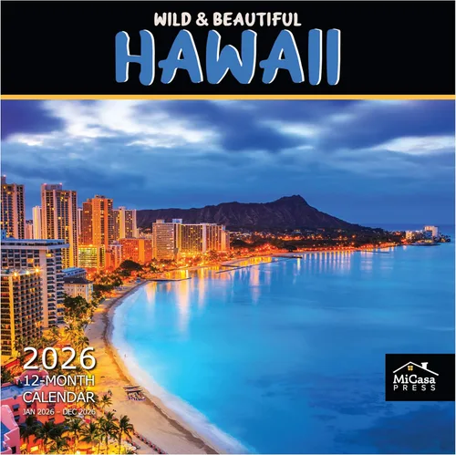 Miniatura 10 de MICASA PRESS Wild & Beautiful Beaches - Calendario de pared 2026 de 12 meses 12 x 24 pulgadas abierto Papel grueso y resistente Regalar