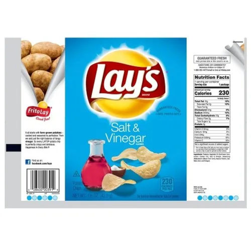 Miniatura 4 de Lay's Papas fritas, sal y vinagre, bolsas grandes de 1.5 onzas (paquete de 64)