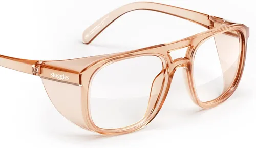 Miniatura 12 de Stoggles Aviator Z87.1 - Gafas de seguridad certificadas, luz azul, lente de bloqueo UV, escudo superior y lateral, antivaho y elegantes