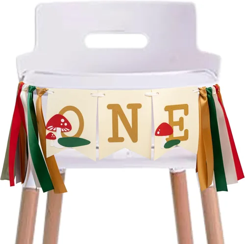 Miniatura 8 de Cartel espeluznante para silla alta de Halloween, suministros de decoración de fiesta de primer cumpleaños, guirnalda espeluznante con temática