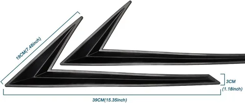 Miniatura 2 de JSCARLIFE Protector universal de goma para parachoques de automóvil, anticolisión para la parte delantera y trasera del automóvil, protector de Negro