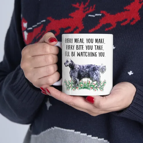 Miniatura 6 de Divertida taza de café con texto en inglés Setter Blue Belton para mujer, regalo para el Día de la Madre 2025 Every Meal You Make Every Bite You