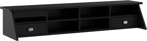 Bush Furniture Broadview - Organizador de escritorio en negro clásico | Almacenamiento para el espacio de trabajo de oficina en casa