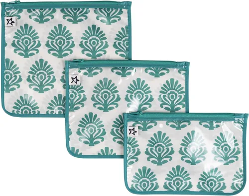 Miniatura 9 de Tiny Twinkle Diaper Bag Organizing Pouches 3 Pack Mess-Proof Clear Front Travel Organizer Bags&TSA Approved Toiletry Bag Set for Baby and Mom Azul