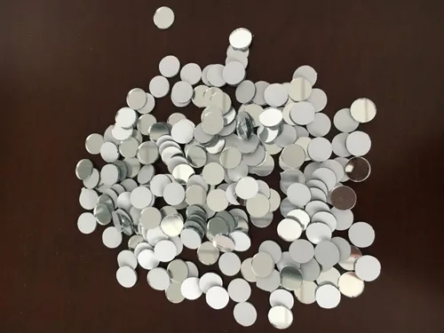 Miniatura 3 de Juego de 200 piezas pequeñas redondas de vidrio, azulejos de mosaico de espejo de cristal real (0.4x0.4 in)