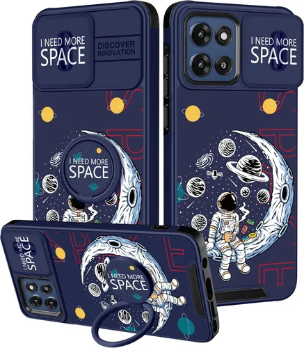 Miniatura 31 de Funermei Funda para Moto G Play 4G 2024 – Funda para teléfono para mujeres y niñas, diseño único de gato y libros, diseño único con funda