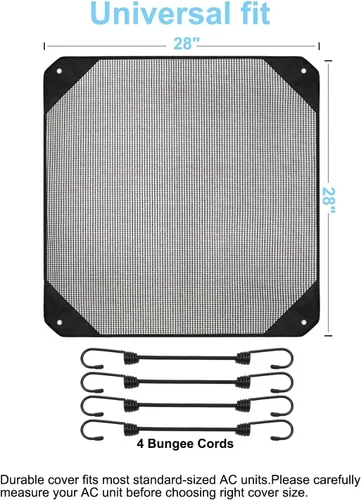 Miniatura 7 de Cubiertas de aire acondicionado para unidades exteriores, cubierta central de CA de 28 x 28 pulgadas, cubierta de malla universal superior
