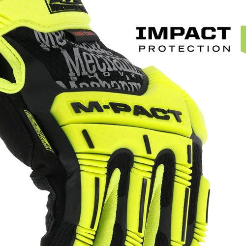 Miniatura 3 de Mechanix Wear Talla 8 M-Pact E5 Armortex y TrekDry y D3O Guantes resistentes a cortes de alta visibilidad, amarillo fluorescente y negro, pequeño