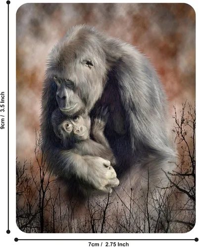 Miniatura 2 de 3D LiveLife Imán - A Love So Grand de Deluxebase. Imán lenticular para refrigerador de animales salvajes. Imanes planos decorativos 3D Gorilla.