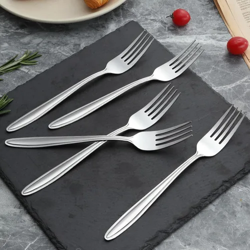 Miniatura 6 de Unokit Juego de cubiertos de tenedores y cucharas, 24 piezas de cubiertos de acero inoxidable de grado alimenticio para el hogar, cocina