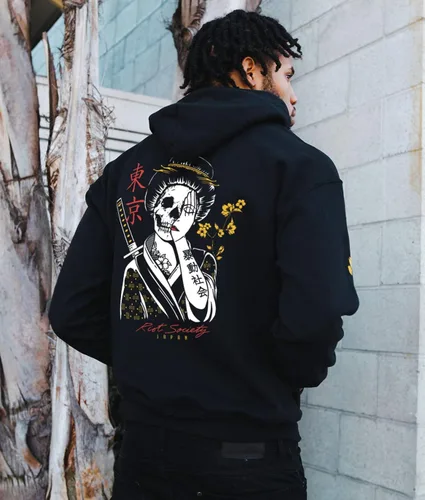 Miniatura 6 de Riot Society Sudadera con capucha estampada o bordada para hombre
