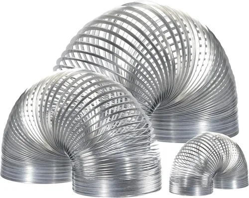 Miniatura 6 de Just Play - Paquete de 3 juguetes para ansiedad originales de la marca Slinky Surtido de juguetes de resorte de metal con 3 tamaños, juguete
