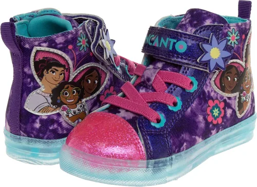 Miniatura 3 de Disney Encanto Shoes - Tenis de lona para niña, Mirabel Luisa Isabella, personaje de princesa, atléticos, casuales, de lona, sin cordones