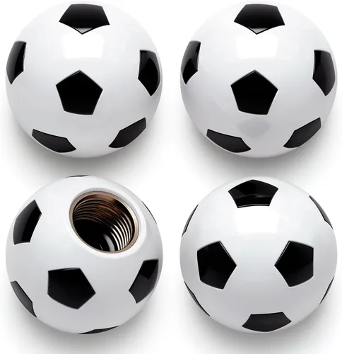 Miniatura 27 de 4 piezas tapas de vástago de válvula de neumático estilo bola 8, cubiertas universales de vástago de válvula de neumático con núcleo de cobre a