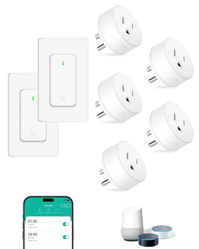 Miniatura 58 de NineLeaf Interruptor de salida remoto inalámbrico, interruptor de lámpara remoto, interruptor decorativo de enchufe de luz de encendido y apagado