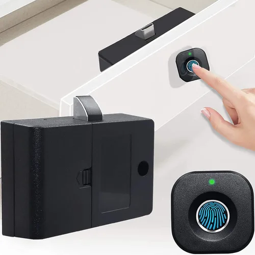 Cerradura Bluetooth de huellas dactilares para gabinete, biométrica inteligente, oculta sin llave, cerradura eléctrica de seguridad para niños