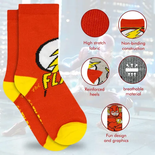 Miniatura 2 de DC Comics Calcetines para niños paquete de 10 calcetines para niños calcetines para niños pequeños con The Batman Superman Wonder Woman y Flash