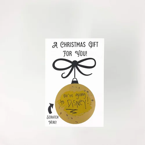 Miniatura 2 de Tarjeta de Navidad Scratch para revelar tu mensaje personal sorpresa regalo