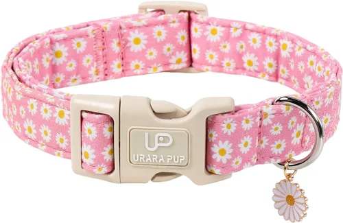 Miniatura 43 de Collar de perro de algodón de dinosaurio con hebilla de metal, collar de regalo para niñas o niños pequeños, medianos y grandes, lindos collares