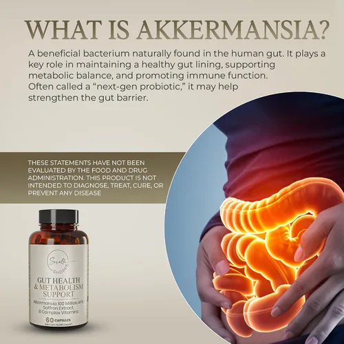 Miniatura 3 de Akkermansia Muciniphila Probiotic + Azafrán + Complejo B Salud intestinal central y bienestar diario Apoyo al estado de ánimo y metabolismo