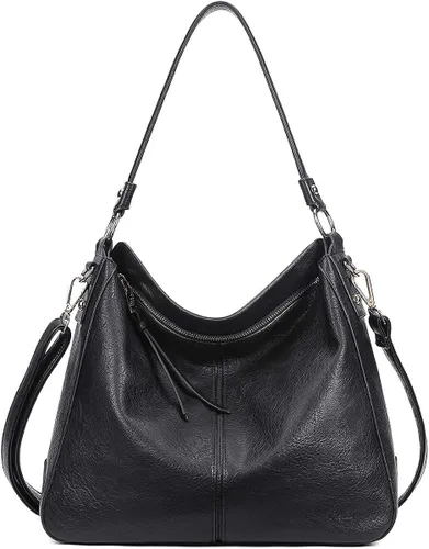 CLUCI Cartera de mujer grande de cuero diseñador cremallera alrededor titular de la tarjeta de viaje embrague muñeca negro paquetes con mujer cuero