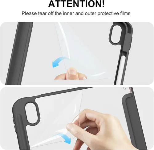 Miniatura 8 de Funda para iPad (A16) de 11ª generación de 11 pulgadas 2025, funda para iPad de 10.9 pulgadas 2022 con soporte para lápices, funda a prueba