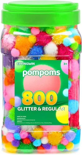 Miniatura 21 de Eppingwin 90 PCS Pompones Multicolores, Pompones Suaves de 1.5 Pulgadas para Manualidades, Colores Surtidos Pompones Grandes para Artes