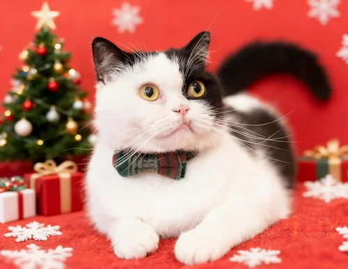 Miniatura 2 de Collar para Gato Mascota Separable con Campana y Moño Desmontable Ajustable Seguridad para Gatito Cachorro Niña Niño 2 piezas Navidad-A