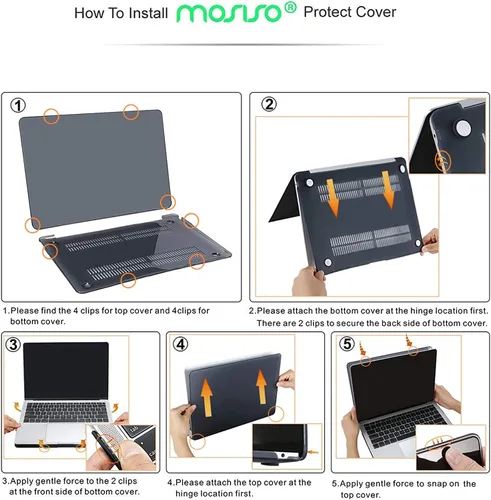 Miniatura 3 de MOSISO - Funda rígida y de plástico compatible con MacBook Air de 13 pulgadas versión 2022, 2021-2018, A2337 M1 A2179 A1932; con cubierta