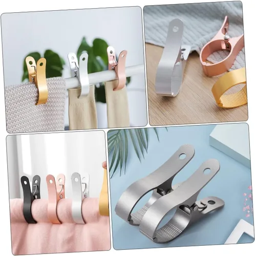 Miniatura 5 de Clips de secado de ropa, abrazaderas de toalla de playa, clip de metal para colcha, pasadores de ropa de metal, clips de utilidad, silla de playa
