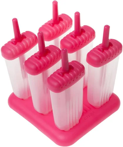 Miniatura 7 de Ozera Moldes para paletas heladas. Juego de 6 moldes para hacer paletas heladas. Incluye embudo de silicona y cepillo de limpieza. Varios colores.
