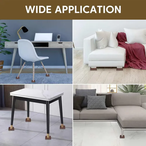 Miniatura 7 de Almohadillas de Goma para Muebles, Copas de Ruedas para Muebles, Topes Antideslizantes para Cama, Protectores de Suelo con Agarre, Almohadillas