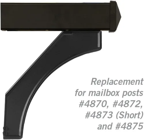 Miniatura 2 de Salsbury Industries 4377BLK Kit de brazo de repuesto para poste de lujo para 1 buzón de carretera, color negro