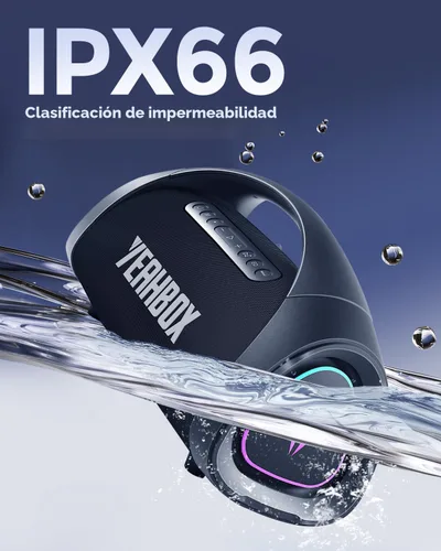 Miniatura 7 de YEAHBOX Sonic Boom MAX 300W Max Altavoz Bluetooth Grande Portátil con Sonido Fuerte, Bajo Masivo, Altavoz Impermeable IPX66 para Fiestas