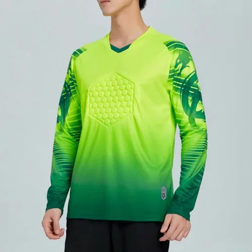 Miniatura 4 de Camiseta de portero para hombre, camiseta de portero acolchada en el pecho, camiseta de fútbol de fútbol, camiseta de manga larga, traje deportivo