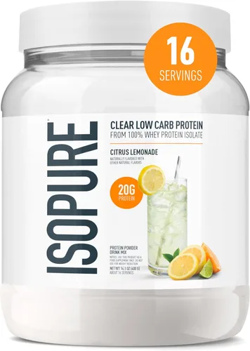 Isopure - polvo de proteína de suero de leche con sabor a fruta ligera refrescante