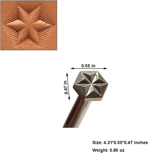 Miniatura 3 de Sellos de cuero, 2 piezas de herramientas profesionales de estampado de cuero para trabajo artesanal 526+536
