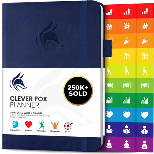 Miniatura 18 de Clever Fox Planificador – Planificador semanal y mensual sin fecha para productividad, gestión del tiempo y objetivos – Diario organizador – A5
