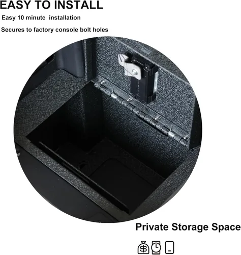 Miniatura 5 de Caja de seguridad para consola central: caja fuerte para pistola de consola KEREN compatible con Toyota Tundra 2022-2026 y Toyota Sequoia 2023-2026