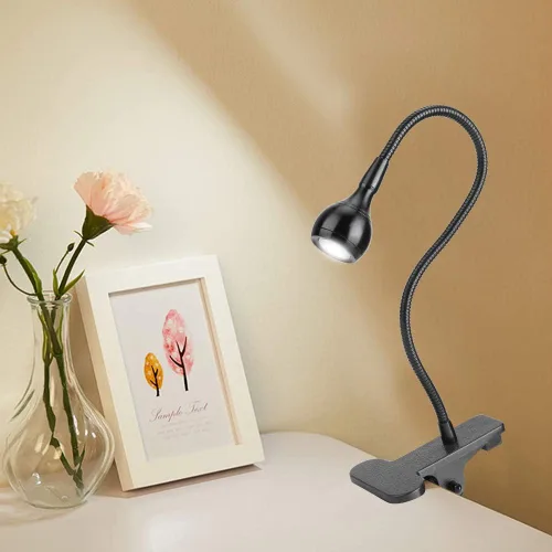 Miniatura 5 de Yosoo Abrazadera LED, clip de abrazadera flexible USB en luz de escritorio LED lámpara de noche para estudio de lectura
