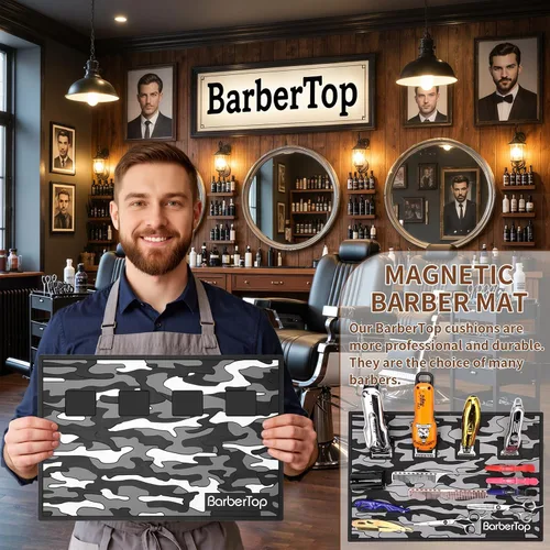 Miniatura 5 de Alfombrillas magnéticas de peluquería, antideslizante y flexible para tijeras, tapete de salón de belleza, herramientas de silicona resistente al