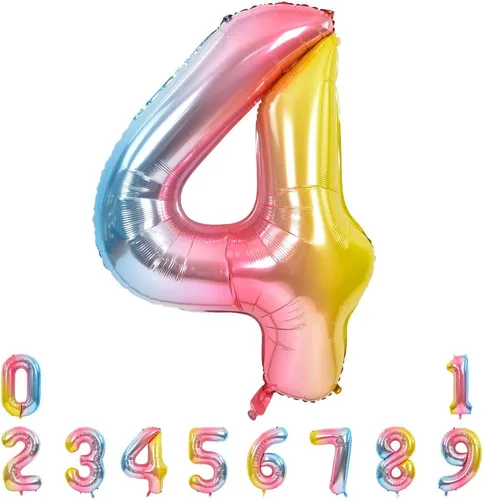 Miniatura 39 de TONIFUL 40 Inch Pastel Blue Number 8 Foil Balloons Large Mylar Foil Digital 8 Balloons for 8th Birthday, Gender Neutral Party, Baby Shower, Oro rosa