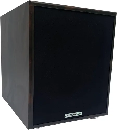 Miniatura 11 de Rockville Rock Shaker 8 Negro, subwoofer alimentado de 8 pulgadas, 400W, graves profundos, amplificador clase D, entradas RCA/altavoces, para cine