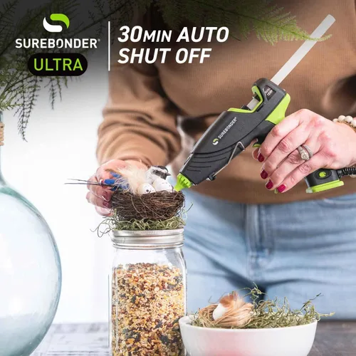 Miniatura 5 de Pistola de pegamento caliente Surebonder con apagado automático, doble temperatura, tamaño completo, 1.5 veces la potencia de las pistolas