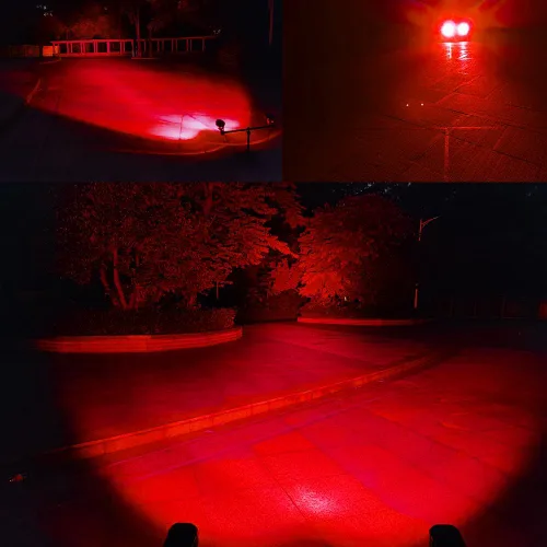 Miniatura 6 de Luces antiniebla LED rojas para conducción todoterreno, luces de trabajo auxiliares, 2 unidades, 40 W, 3 pulgadas, luces rojas de pesca para caza