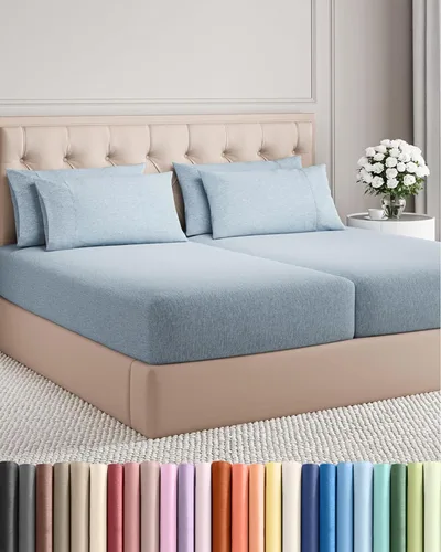Miniatura 180 de Juego de sábanas Queen de 6 piezas, sábanas tamaño Queen, ropa de cama suave de lujo de hotel, refrescante, cómoda y transpirable, 1 encimera, 1 26