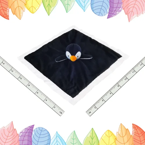 Miniatura 2 de Manta de seguridad suave de pingüino negro para bebé, manta de felpa con personaje de pingüino, regalo de baby shower/cuarto de bebé, bebé recién
